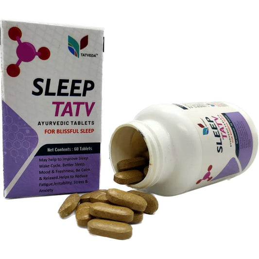 Sleep Tatv Natural Ayurvedic Supplement for Blissful Relaxed Sleep Health. 60 Tablets