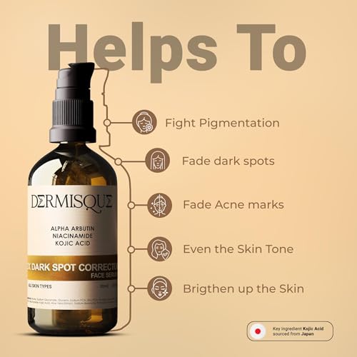 Dermisque USA 3X Dark Spot Corrector Face Serum for Hyper Pigmentation in all skin types. 30 Ml
