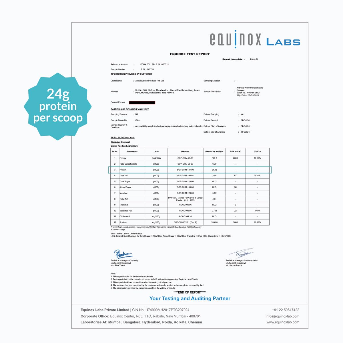 Nutrova Whey Protein Isolate Mango 1Kg (Pack of 1) with 24g Protein Every 30g Scoop | Easy to Digest Health Supplement for Men & Women with no Added Sugars | 5.5g BCAAs, Sweetened with Stevia.