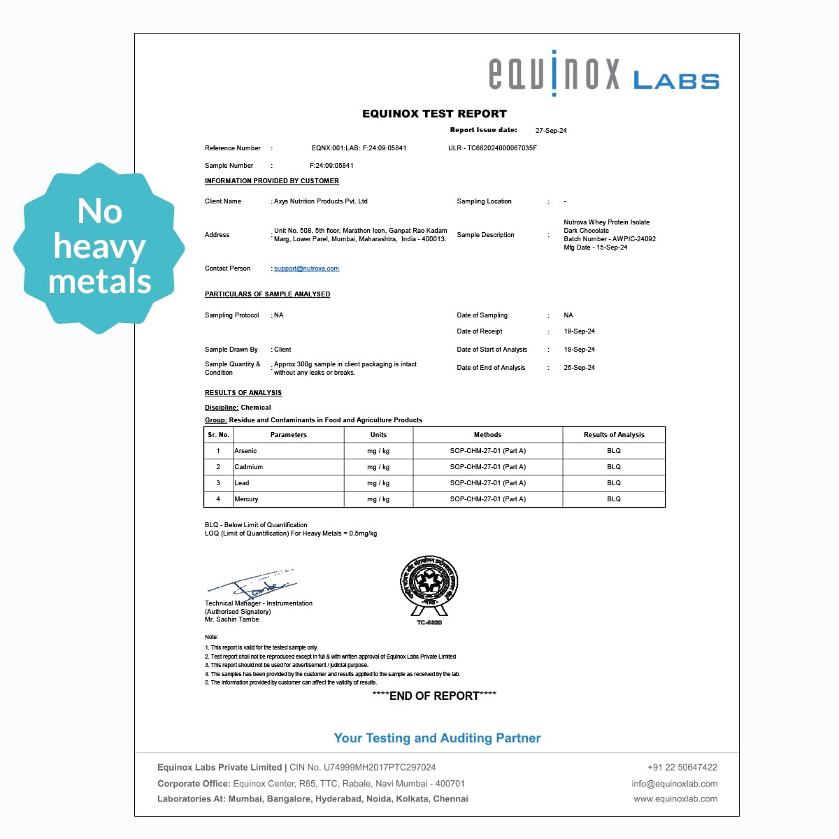 Nutrova Whey Protein Isolate Dark Chocolate (300g) with 24g Protein Every 30g Scoop & 5.5g BCAAs | Protein Powder for Men & Women with no Artificial Sweeteners or Added Sugars | Easy to Digest