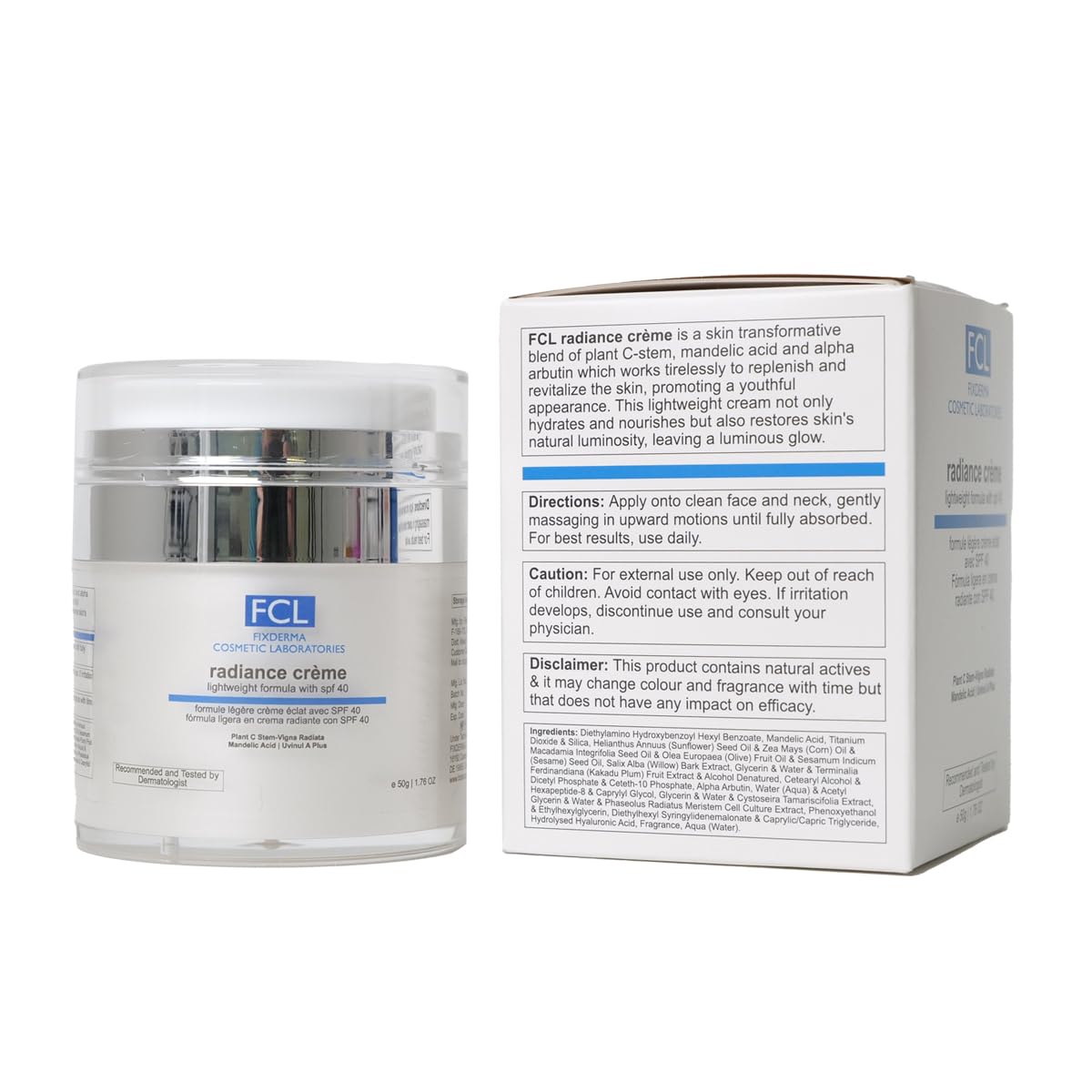 FCL Radiance Lightweight Formula With SPF40 Sunscreen Cream 50gm