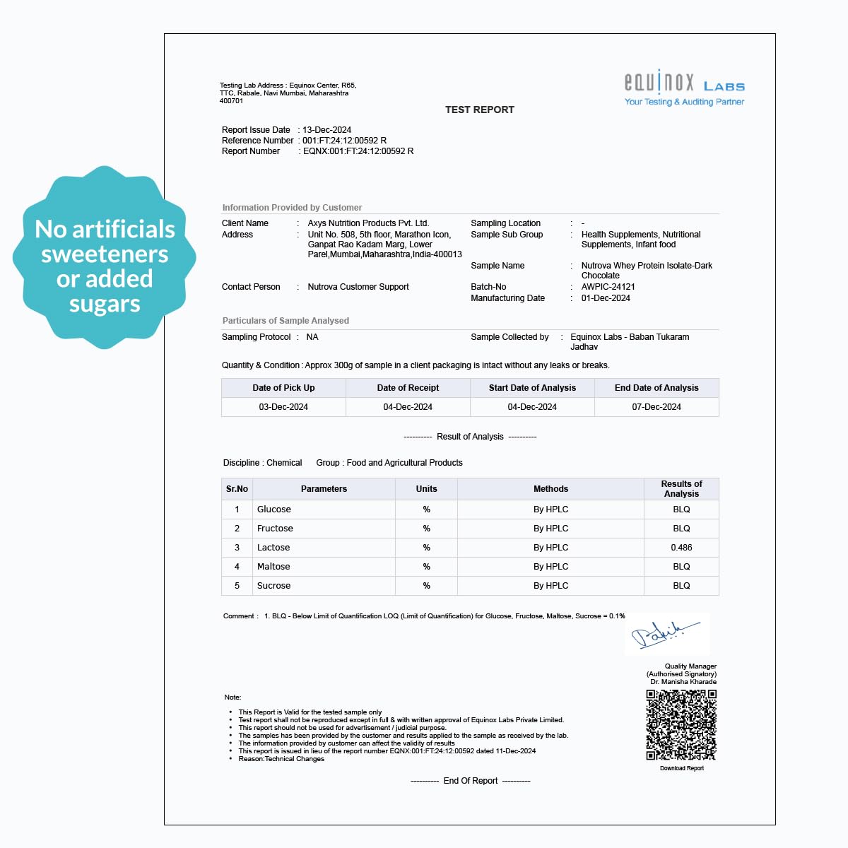 Nutrova Whey Protein Isolate Dark Chocolate (300g) with 24g Protein Every 30g Scoop & 5.5g BCAAs | Protein Powder for Men & Women with no Artificial Sweeteners or Added Sugars | Easy to Digest