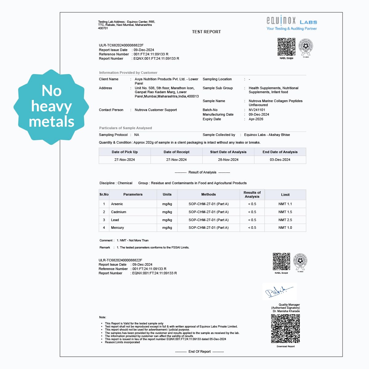 NUTROVA Marine Collagen Peptides for Men & Women, For Healthy Skin & Hair, Nails, Bones - Anti-Aging Supplement – Unflavoured Easy to Mix Powder (200gm) – Neutral Smell & Taste