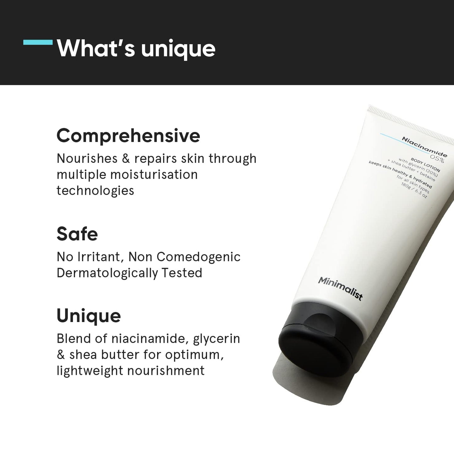 Minimalist Niacinamide 5% Body Lotion | Repairs Skin Barrier | Nourishes With Shea Butter | For Men & women (180 gm)