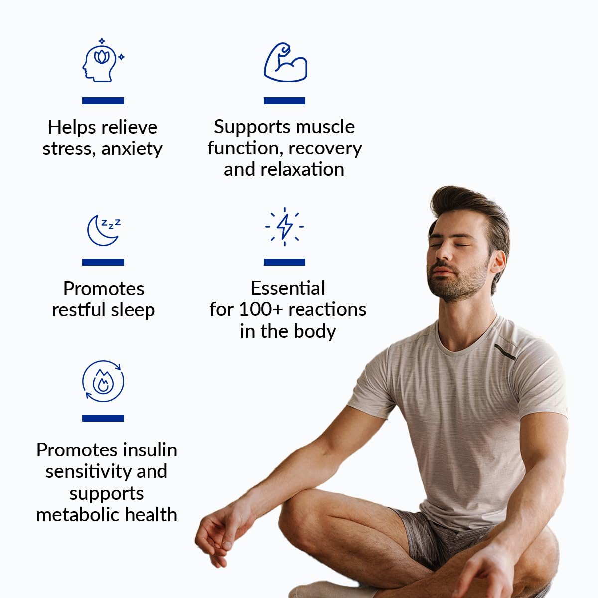 Nutrova Magnesium+D3 Bioavailable Magnesium Bisglycinate Chelate with Vegan Vitamins D3