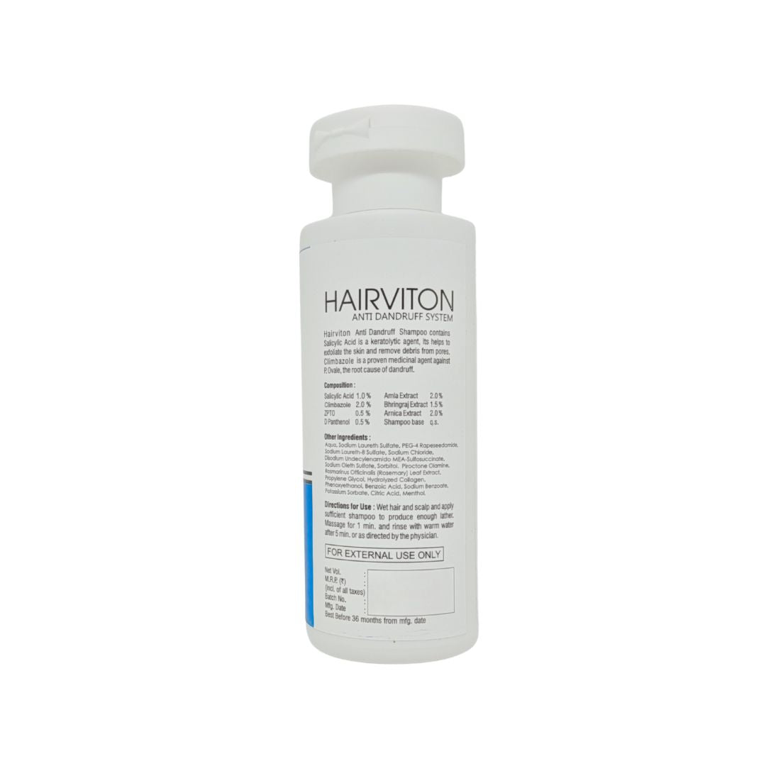 Hairviton Climbazole anti dandruff Shampoo bottle on a white background
