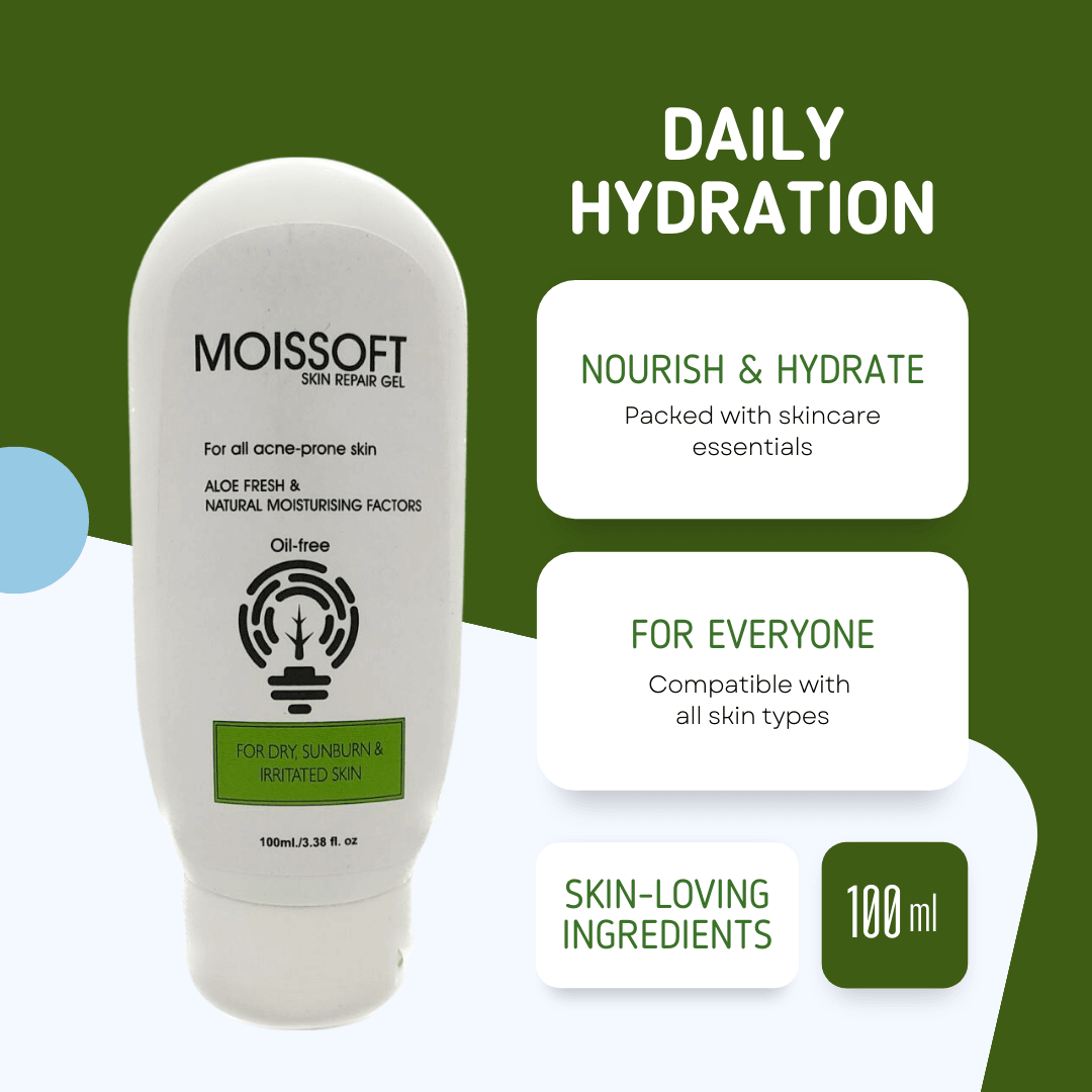 Moissoft Oil Free Skin Care Gel For Acne Prone and Sensitive Skin.