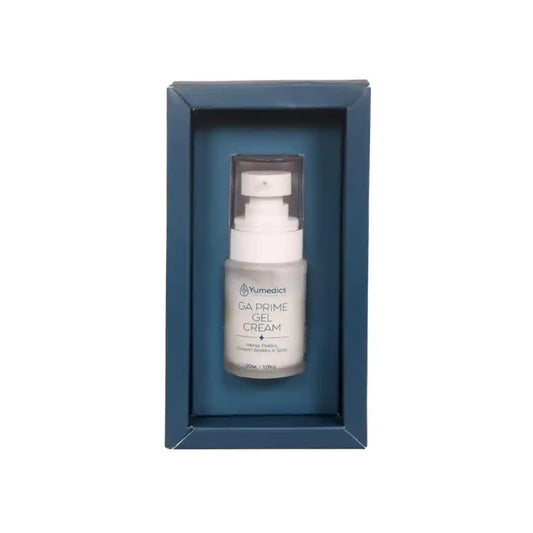 Yumedics GA Prime Glycolic Acid Cream in a blue box on a white background