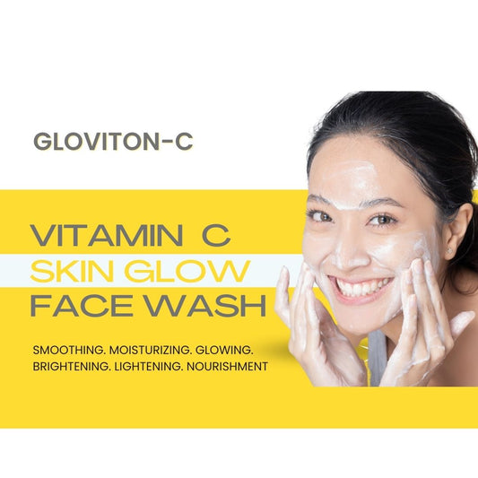 Biobrix Gloviton C: Vitamin C Skin Glow Face Wash For All Skin Types. 100 ML Tube travel pack