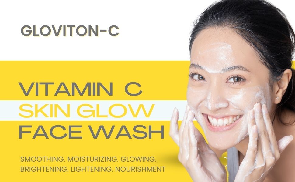 Biobrix Gloviton C: Vitamin C Skin Glow Face Wash For All Skin Types. 100 ML Pump