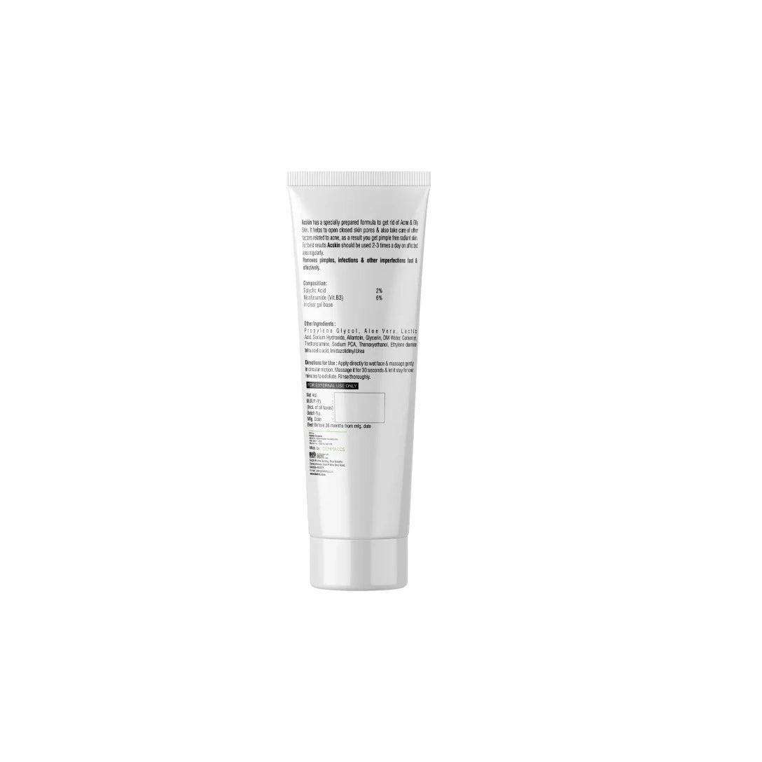 Acskin: Clear Cell Anti-Acne Gel with Salicylic Acid & Nicotinamide Pack of Two Glein Pharma