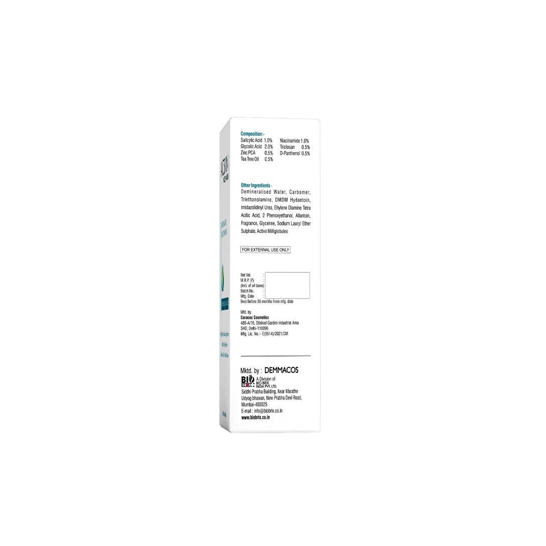 Acskin Anti-acne Facewash  Pack of Two with Tea Tree Oil, Salicylic Acid, Glycolic Acid, Zinc, Niacinamide, Glycerine and D-Penthenol. Glein Pharma India