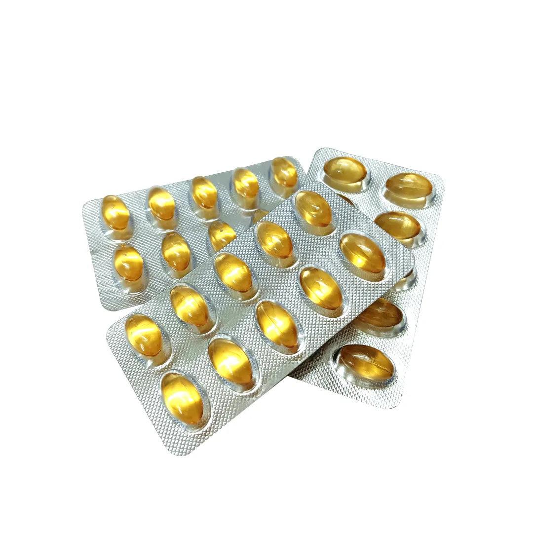 Aquaday: Vitamin A 25000 IU Capsules: Hair Skin & Immunity Supplement - 60 Caps Glein Pharma