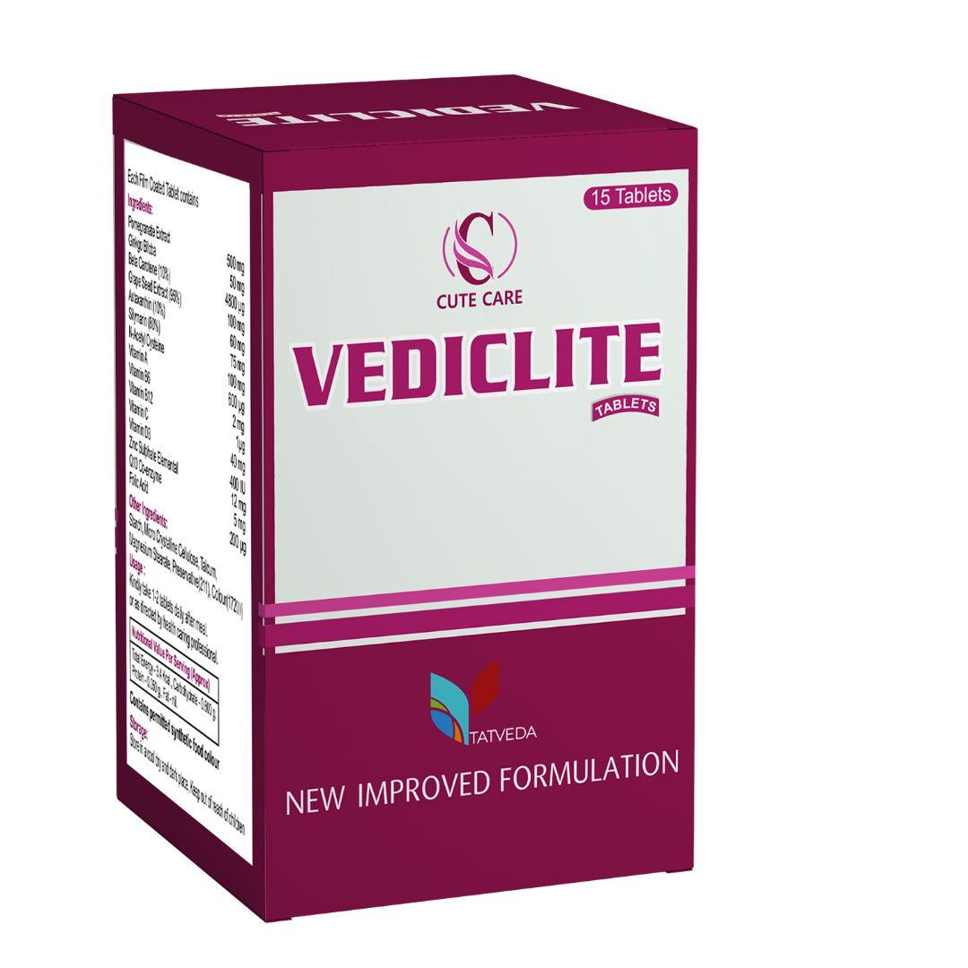 VedicLite Natural Skin Supplement Tablets | Light Bright Healthy Glow.