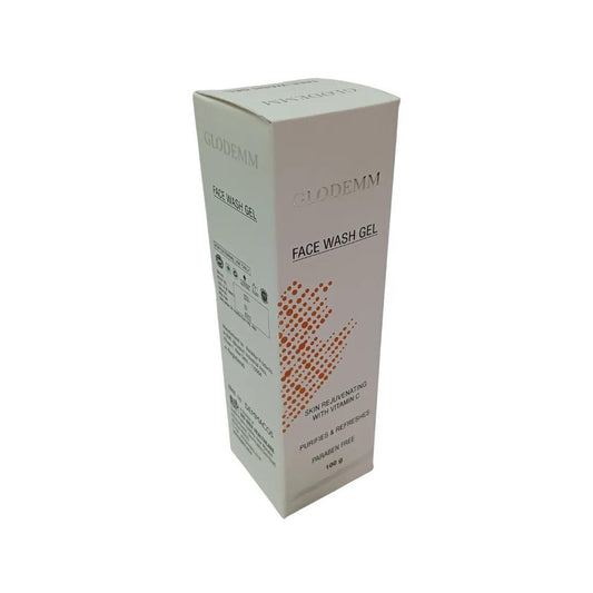 GLODEMM Paraben Free Vitamin C Face Wash Gel with Aloe Vera, Glycolic Acid and Vitamin E for pigmentation free glowing skin Glein Pharma