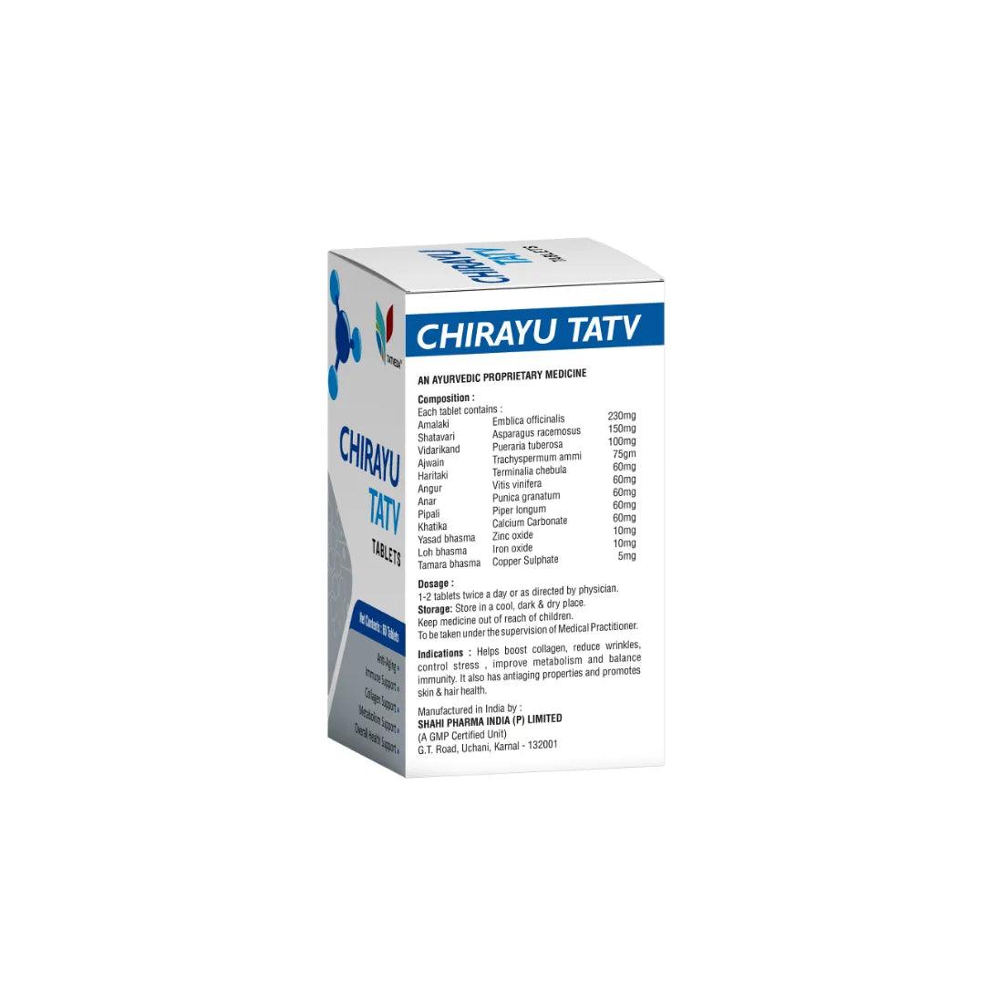 Tatveda Chirayu Tatv Ayurvedic Men Women Antiaging Supplement - GLEIN PHARMA