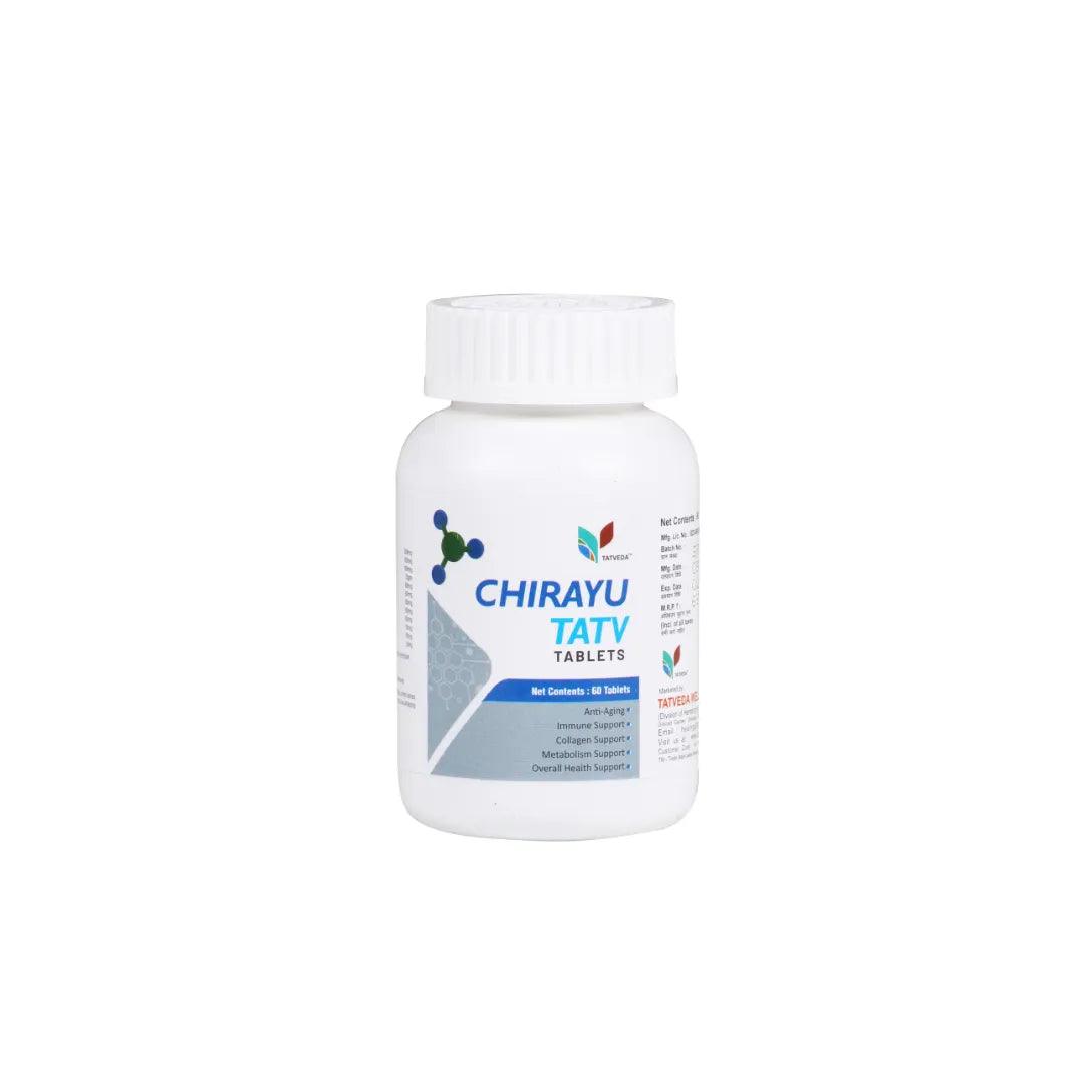 Tatveda Chirayu Tatv Ayurvedic Men Women Antiaging Supplement - GLEIN PHARMA