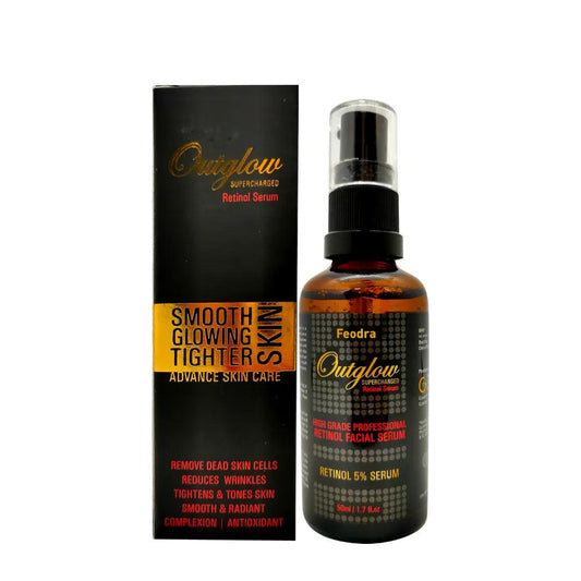 Feodra Outglow Retinol Vitamin A 5% + Rose Oil + Sandalwood Oil - Anti Aging Anti-Wrinkle Serum Glein Pharma