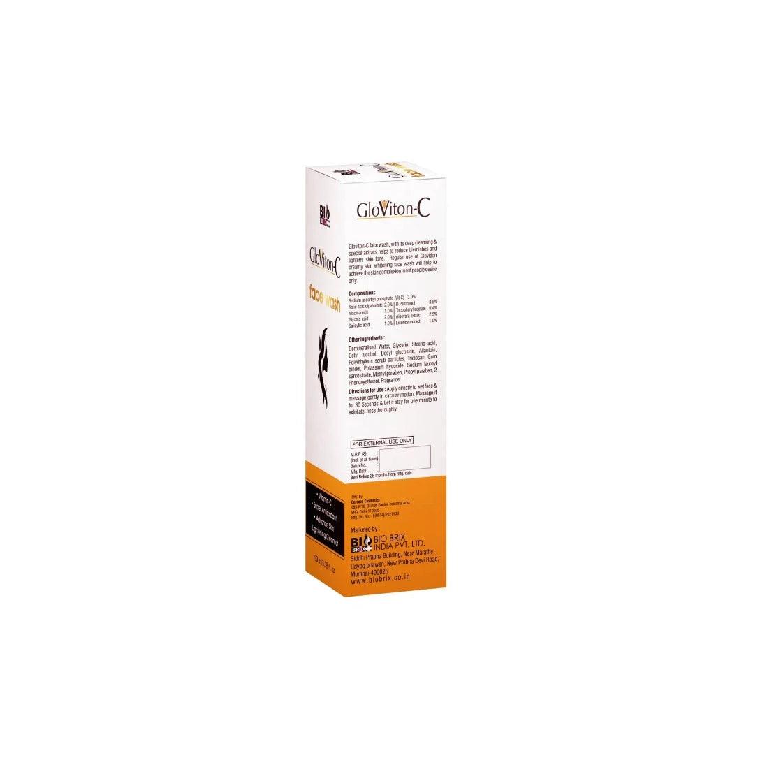Gloviton-C: Face Wash with Vitamin C, Kojic Acid, Glycolic Acid, Salicylic Acid & Liquorice Extract 100 ML. Glein Pharma India