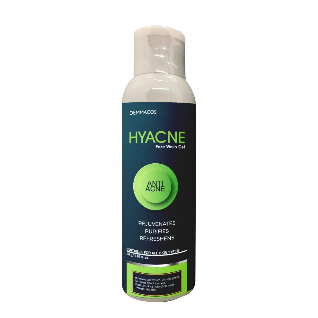 Hyacne Glycolic Acid Anti-acne Face Wash for Men and Women. GleinPharma 60 GM