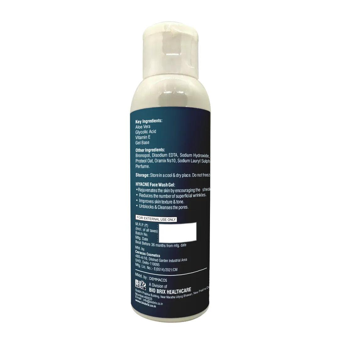Hyacne Glycolic Acid Anti-acne Face Wash for Men and Women. GleinPharma 60 GM