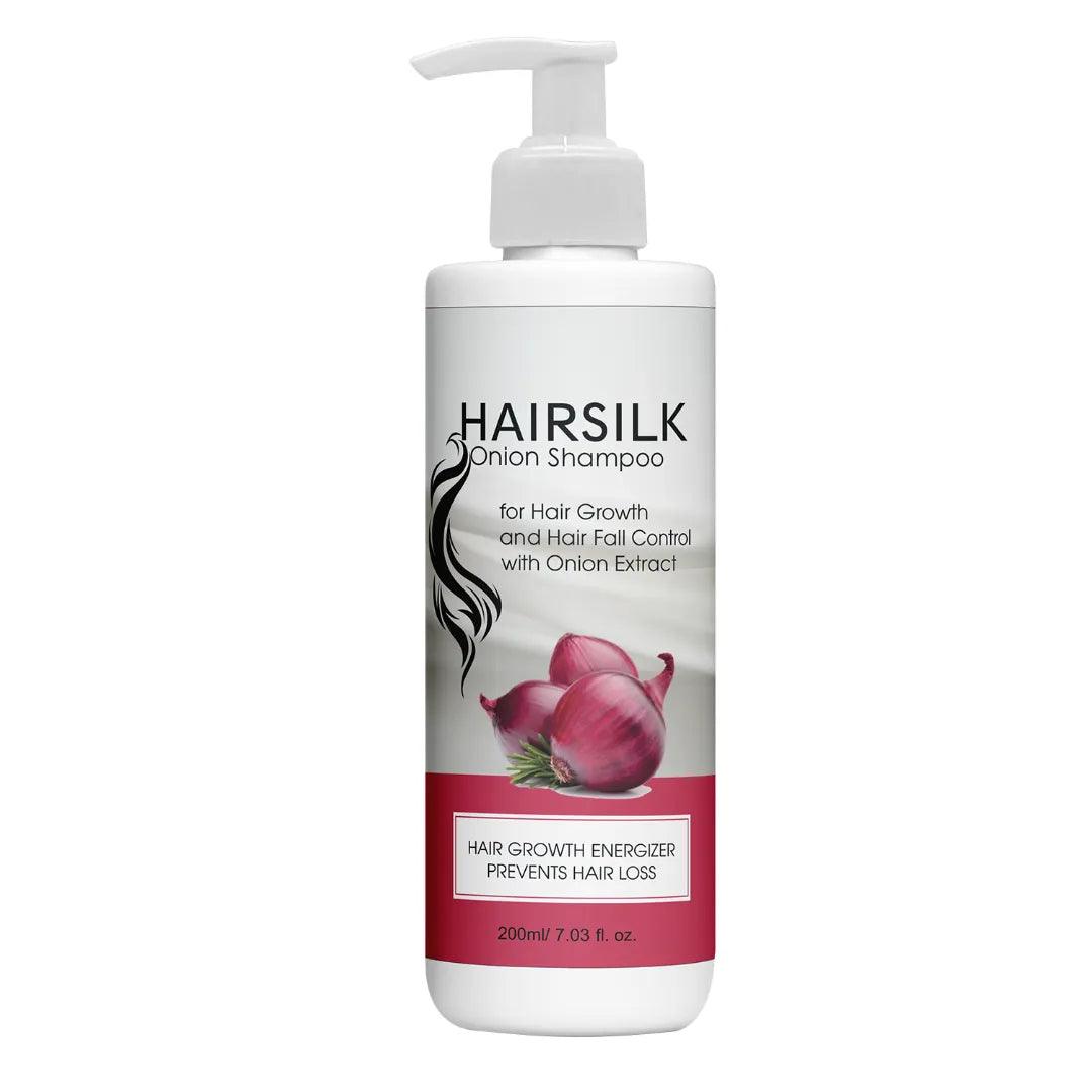 Biobrix HairSilk: Onion Extract Shampoo for Hair Growth and HairFall Control Glein Pharma