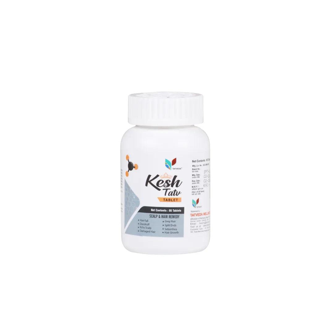 Tatveda Kesh Tatv Ayurvedic natural hair growth tablets. Glein Pharma