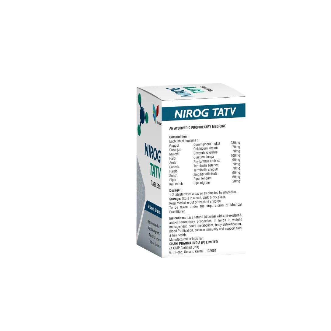 Tatveda Nirog Tatv Ayurvedic Weight Loss Supplement Tablets Glein Pharma