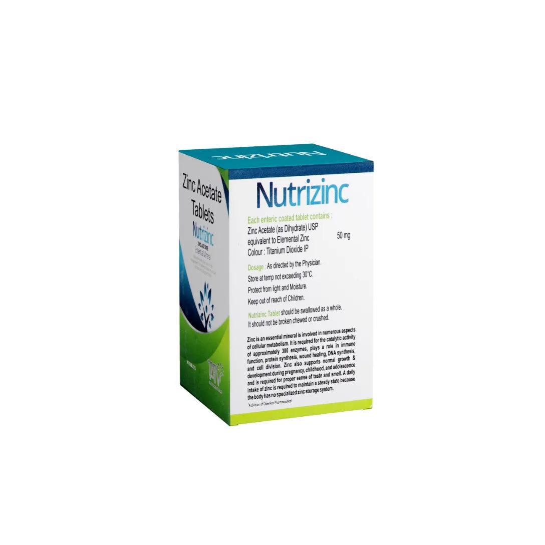 Nutrizinc: 50 Mg Elemental Zinc: Hair Skin & Immunity Supplement