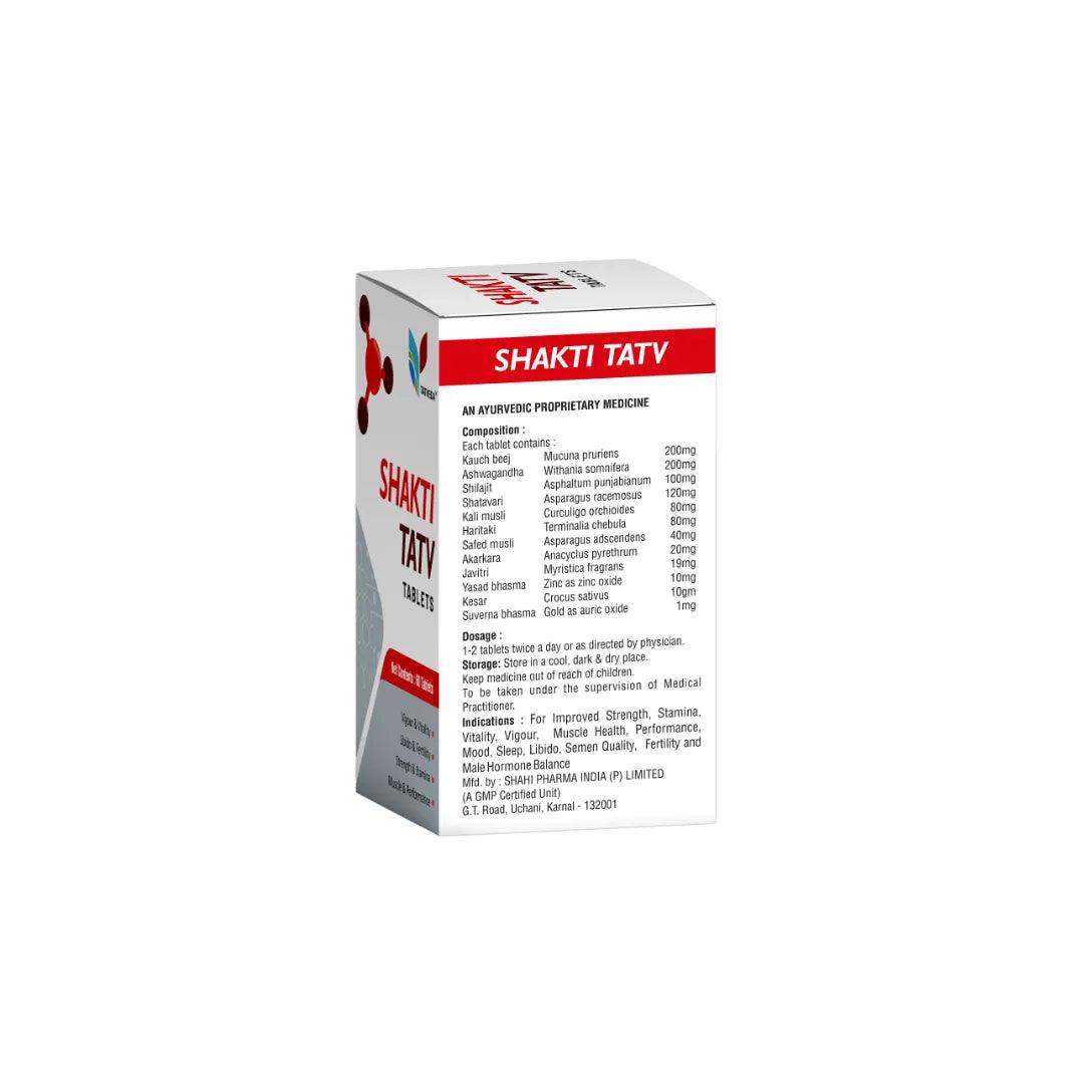 Tatveda Shakti Tatv Natural Ayurvedic Men's Health Tablets Glein Pharma