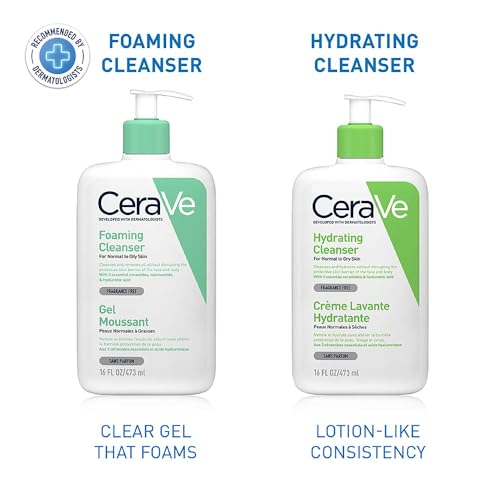 CeraVe Foaming Cleanser For Normal To Oily Skin (473ml) - Dermatologist-Developed Facewash | Non-Comedogenic And Fragrance-Free Cleansers For Acne-Prone Skin