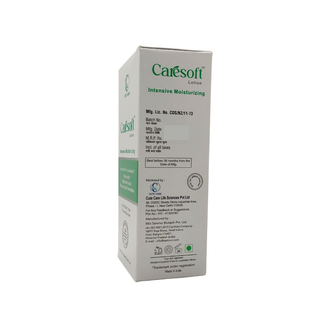 CARESOFT Moisturizing Lotion with Pentavitin, Hyaluronic Acid and Phospholipid Ceramides For All Skin Types Pack of Two