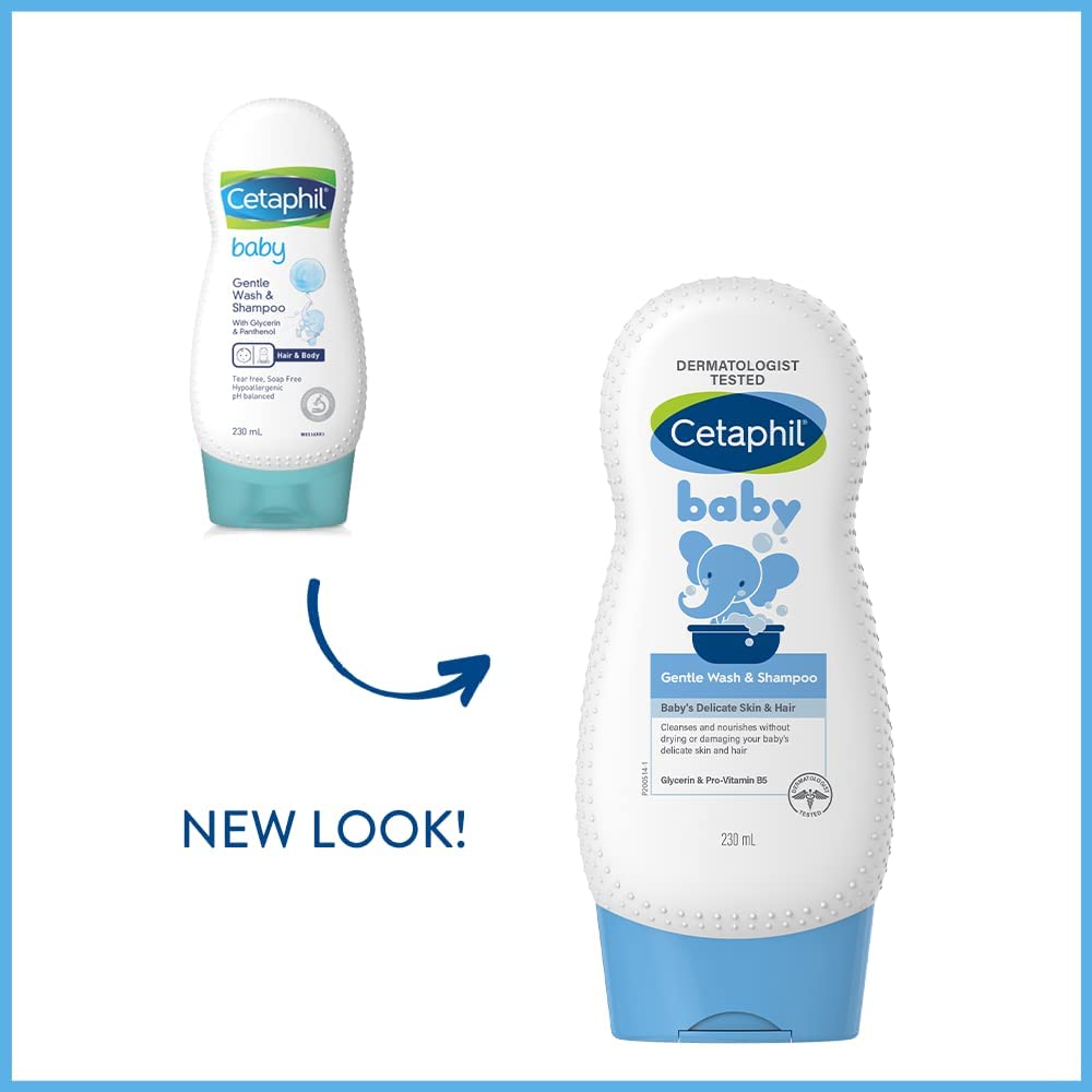 CETAPHIL Baby Daily Lotion (400ml) And Cetaphil Baby Gentle Wash And Shampoo (230ml) Combo