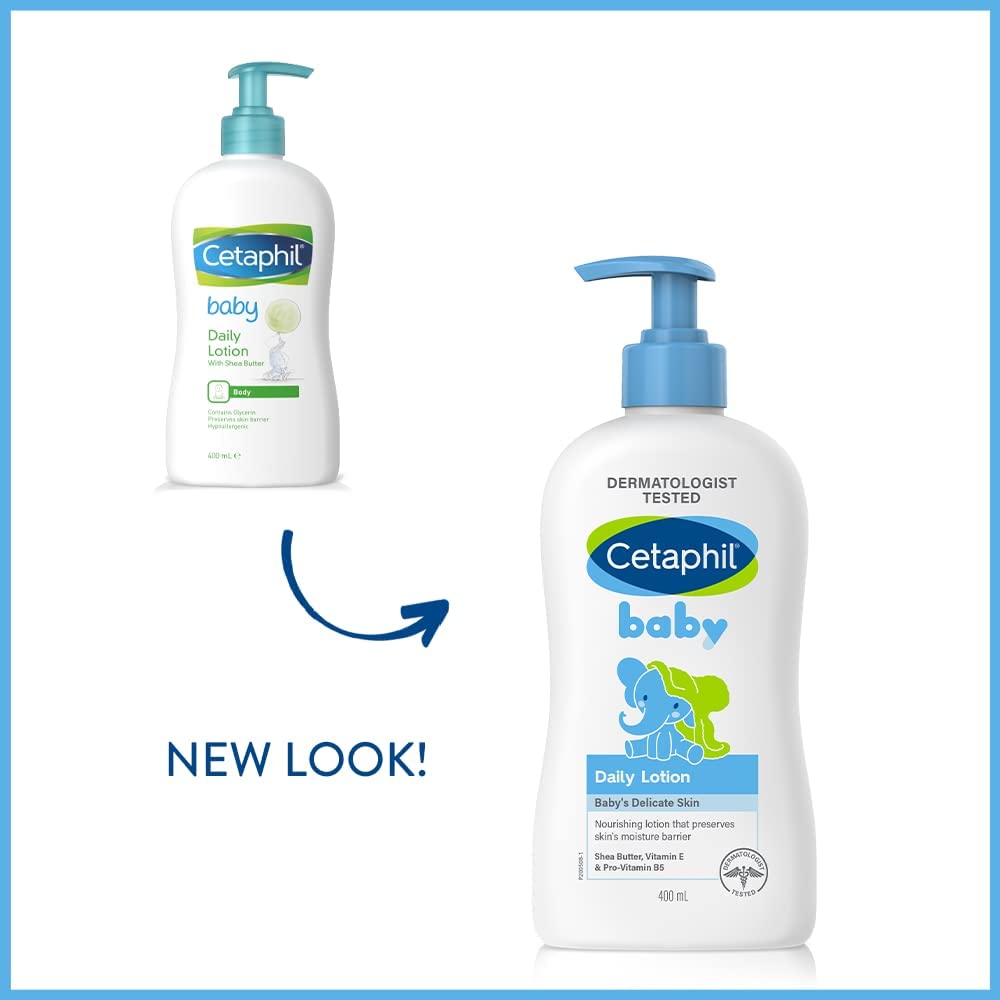 CETAPHIL Baby Daily Lotion (400ml) And Cetaphil Baby Gentle Wash And Shampoo (230ml) Combo