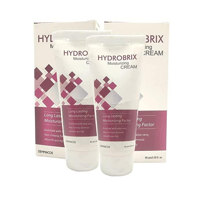 Biobrix - Hydrobrix Moisturising Cream for Skin Rejuvenation and Antiaging for Men and Women. 60 GM Pack of Two - GLEIN PHARMA