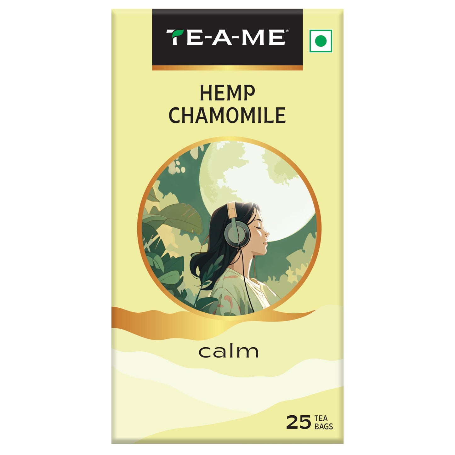 TE-A-ME Hemp Chamomile Tea, 25 Tea Bags