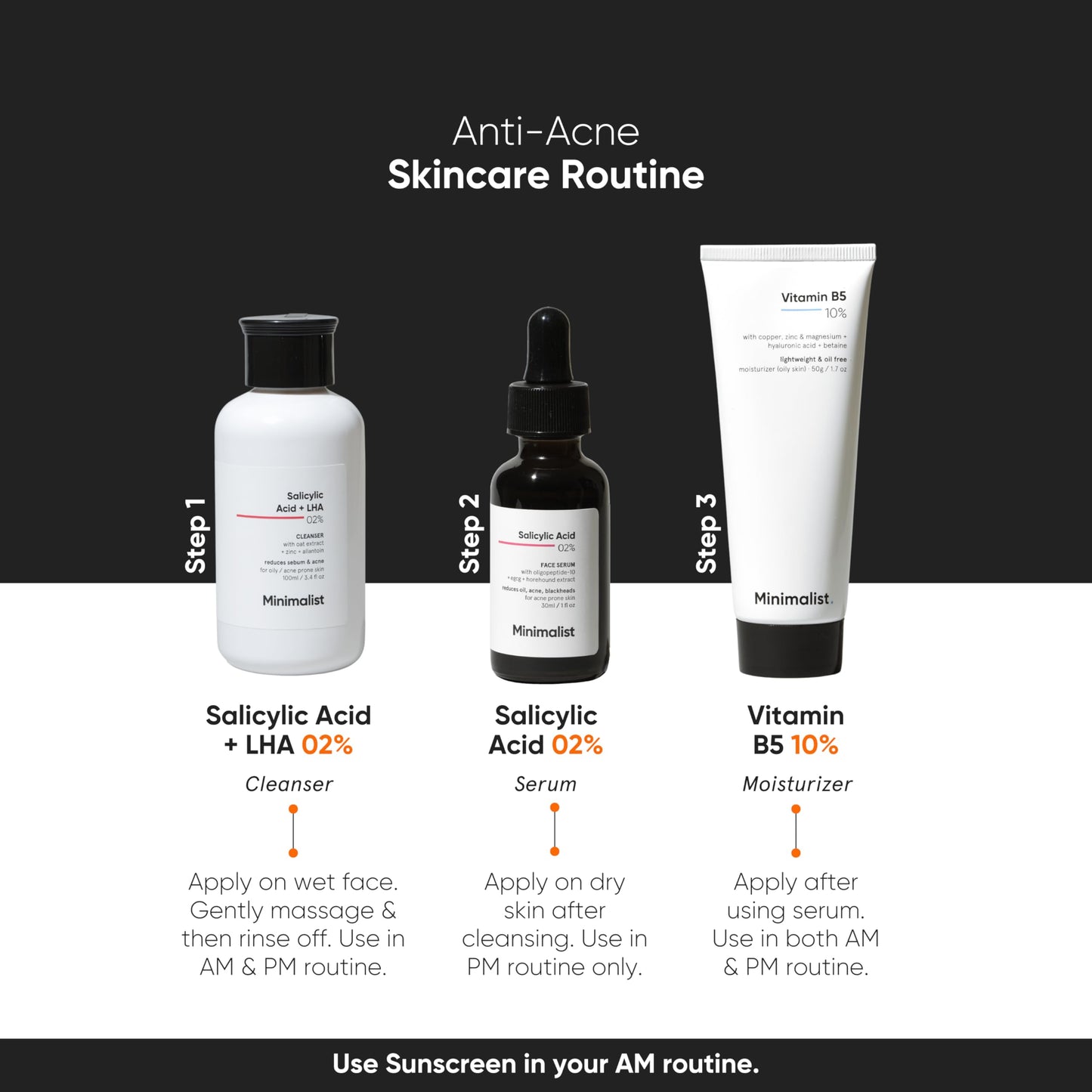 Minimalist Anti-Acne 2% Salicylic Acid Face Serum for All Skin Types | Reduces Blackheads,Oiliness, Excess Oil & Bumpy Texture | BHA Based Exfoliant | 30 ml