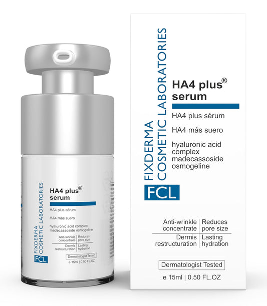 FCL 5% Hyaluronic Acid HA4 Plus Serum for dry skin, Serum for open pores reduces fine lines and wrinkles, Improves the elasticity of the skin - 15ml (Pack of 1)