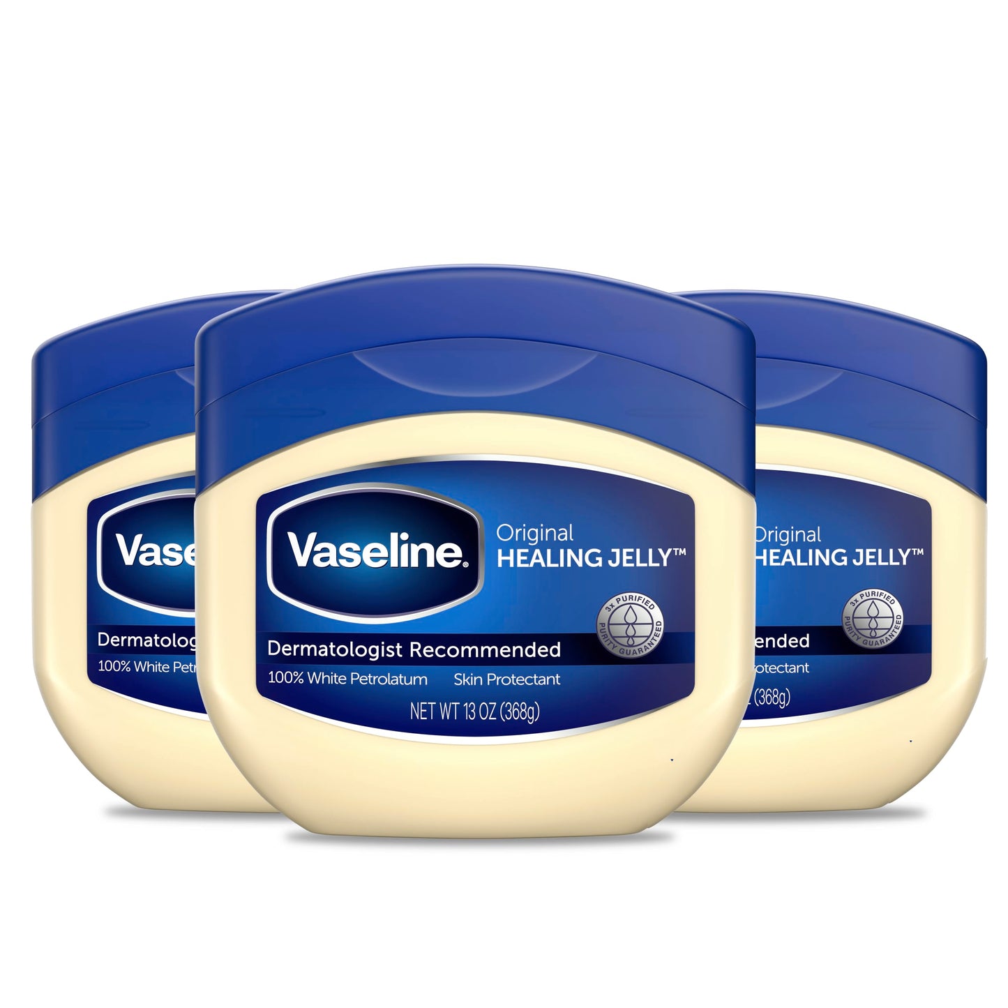 Vaseline 100% Pure Petroleum Jelly 13Ounce Jars (Pack of 3)