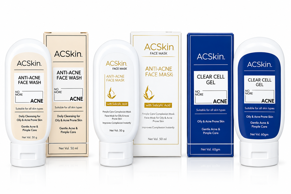 Acskin Anti-acne Facewash  Pack of Two with Tea Tree Oil, Salicylic Acid, Glycolic Acid, Zinc, Niacinamide, Glycerine and D-Penthenol.