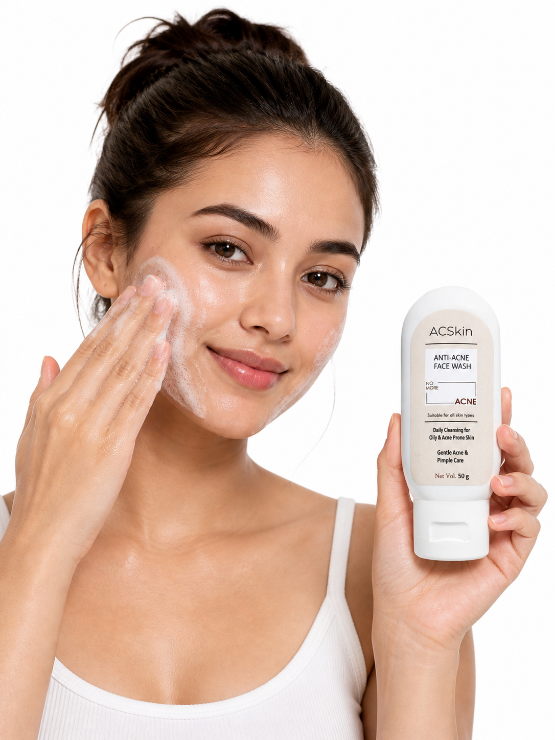 Acskin Anti-acne Facewash  Pack of Two with Tea Tree Oil, Salicylic Acid, Glycolic Acid, Zinc, Niacinamide, Glycerine and D-Penthenol.