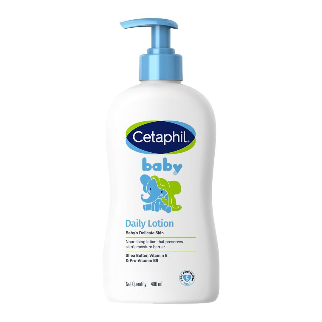 Cetaphil Baby Daily Lotion bottle on a white background