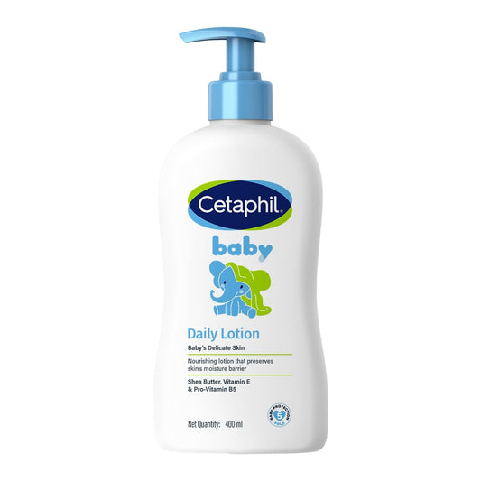 Cetaphil Baby Daily Lotion bottle on a white background