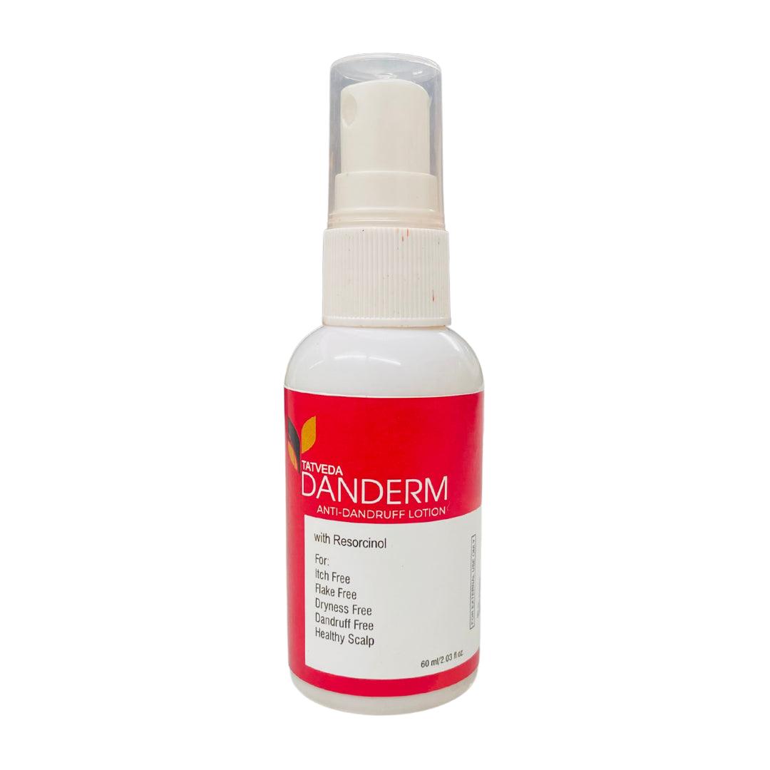 Danderm Anti-Dandruff Itchy Scalp Seborrhic Dermatitis Spray Lotion. Pack of TwoGlein Pharma