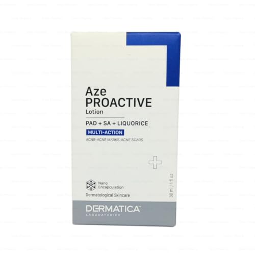 Aze Proactive Lotion packaging with blue and gray design on a white background