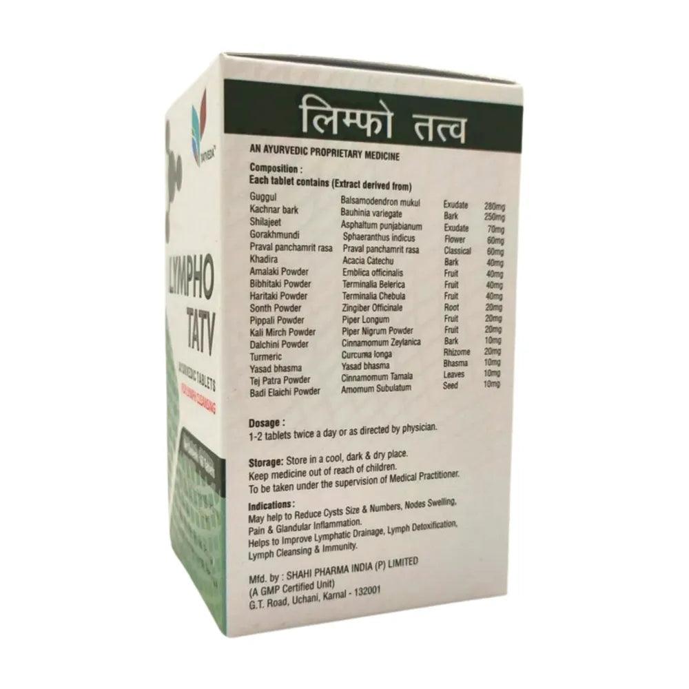 Glein Pharma Tatveda Lympho Tatv Ayurvedic Lymphatic Drainage, Cleanse & Detox Supplement 60 Tablets 