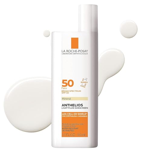 La Roche-Posay Anthelios sunscreen bottle on a white background