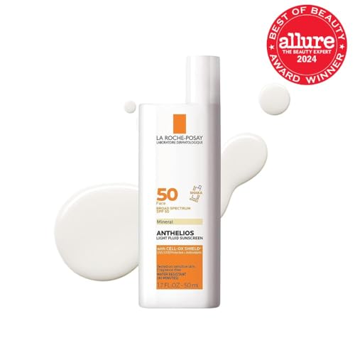 La Roche-Posay sunscreen bottle with 'Allure Best of Beauty 2024' award on a white background
