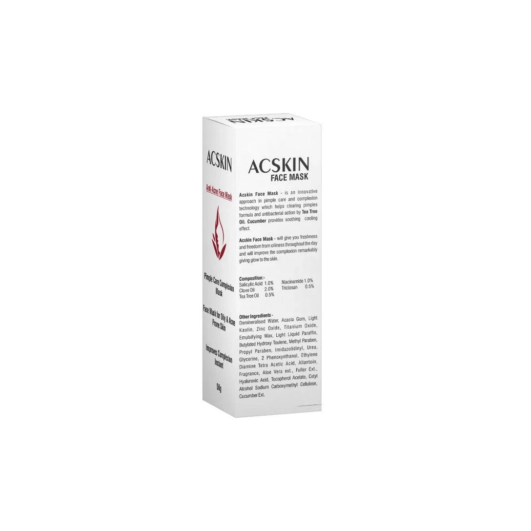AcSkin Anti-Acne Face Mask Pack Of Two. Glein Pharma