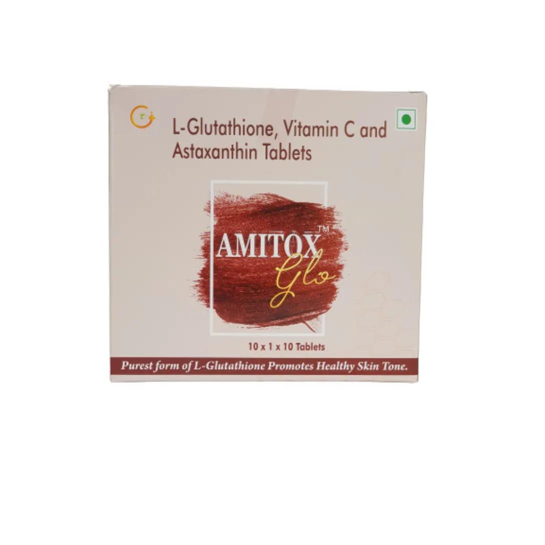 Amitox-Glo  L-Glutathione and Vitamin C Supplement for Glowing Skin Glein Pharma